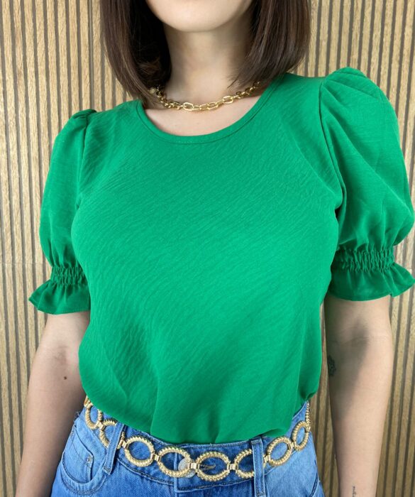 fernandaramosstore com br blusa feminina manga curta verde lastex na manga 1