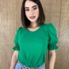 fernandaramosstore com br blusa feminina manga curta verde lastex na manga