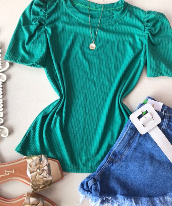 fernandaramosstore com br blusa feminina manga princesa canelada verde 1