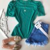 fernandaramosstore com br blusa feminina manga princesa canelada verde