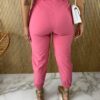 Calça Feminina Elástico nas Pernas e Bolso Rosa - Fernanda Ramos Store