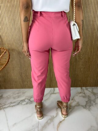 Calça Feminina Elástico nas Pernas e Bolso Rosa - Fernanda Ramos Store