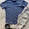 fernandaramosstore com br camisa masculina manga curta casual azul mesclado 2