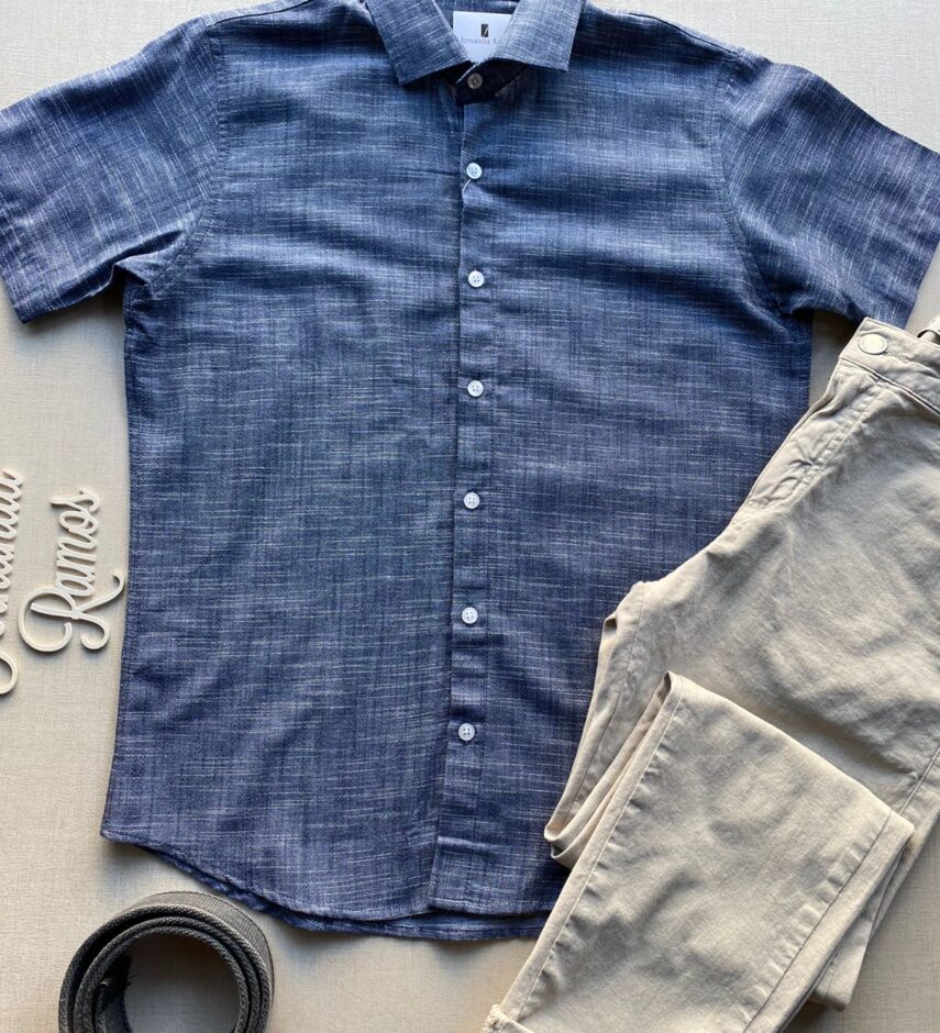 fernandaramosstore com br camisa masculina manga curta casual azul mesclado 3