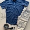 fernandaramosstore com br camisa masculina manga curta casual estampa coqueiros azul