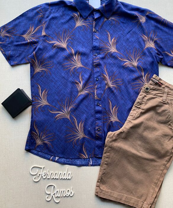 fernandaramosstore com br camisa masculina manga curta estampada fundo azul