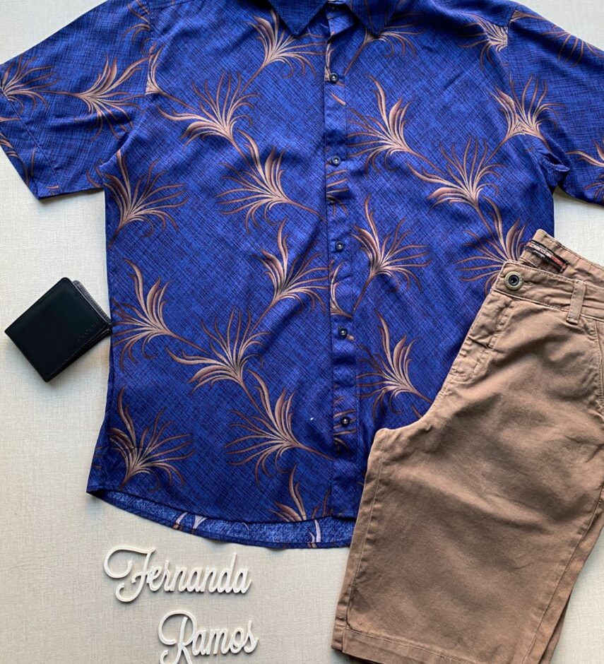 fernandaramosstore com br camisa masculina manga curta estampada fundo azul