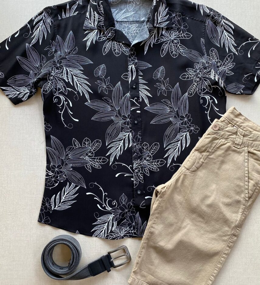 fernandaramosstore com br camisa masculina manga curta estampada fundo preto