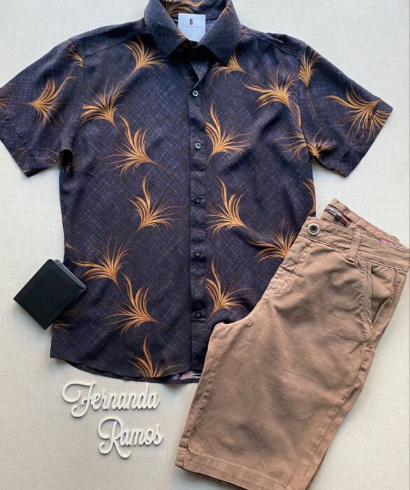 fernandaramosstore com br camisa masculina manga curta estampada preta mesclada
