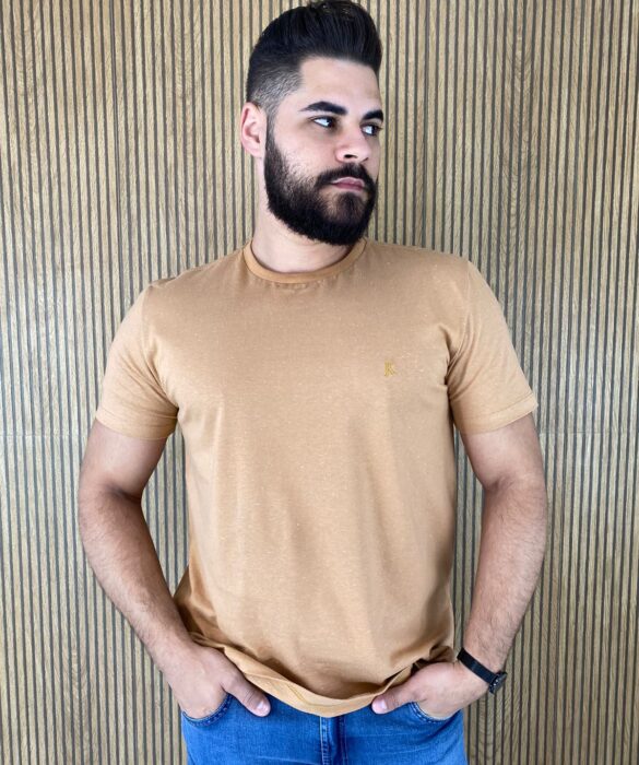 Camiseta Masculina Back To Basics Caramelo - Fernanda Ramos Store