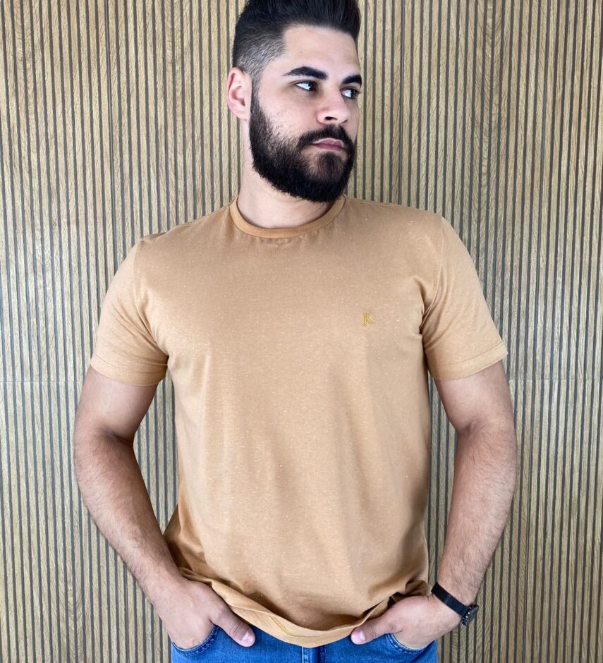 Camiseta Masculina Back To Basics Caramelo - Fernanda Ramos Store