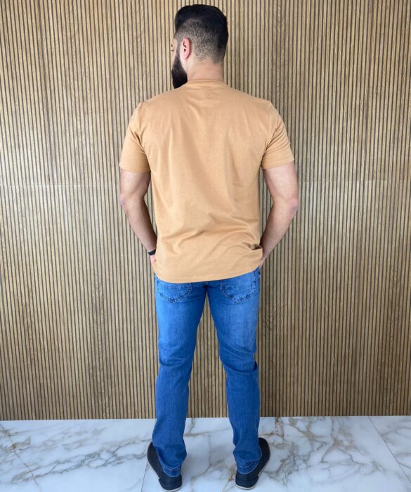 Camiseta Masculina Back To Basics Caramelo - Fernanda Ramos Store