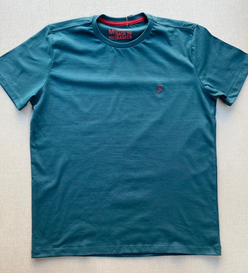 Camiseta Masculina Back To Basics Verde Petróleo - Fernanda Ramos Store