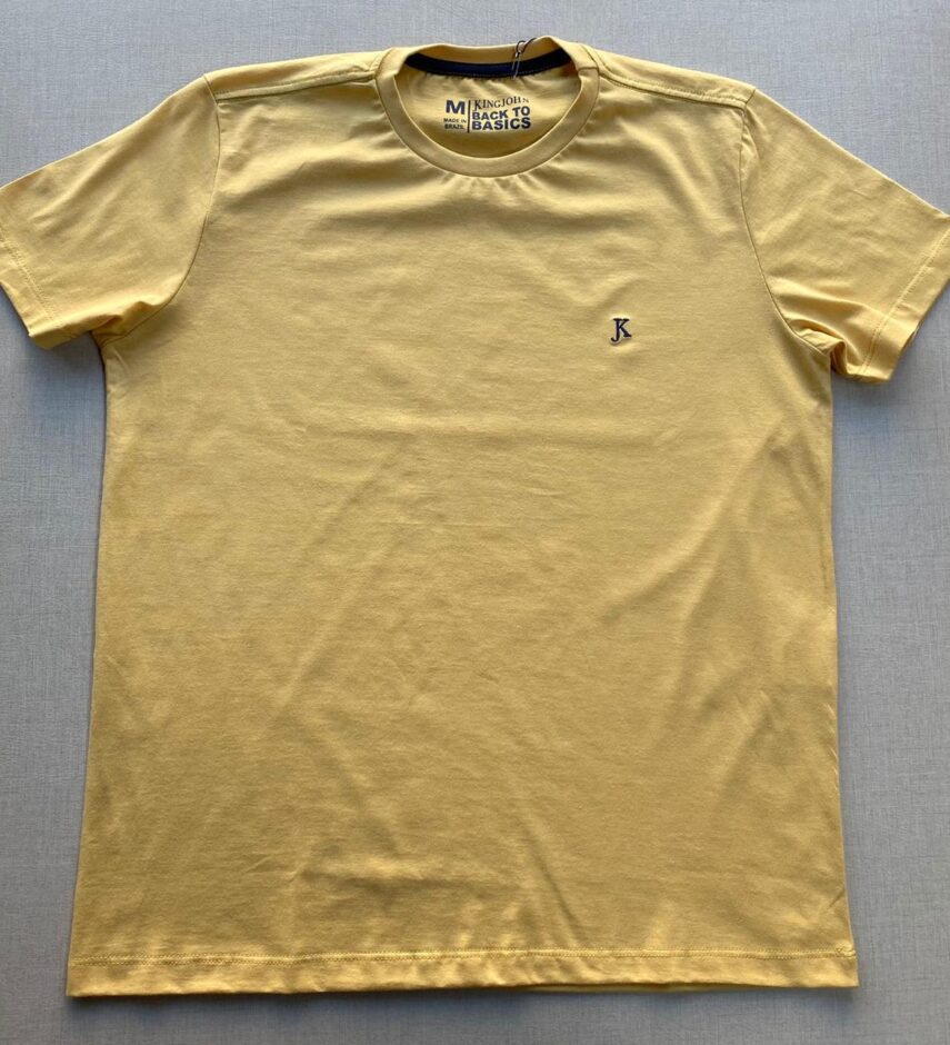 Camiseta Masculina Back To Basics Amarela - Fernanda Ramos Store
