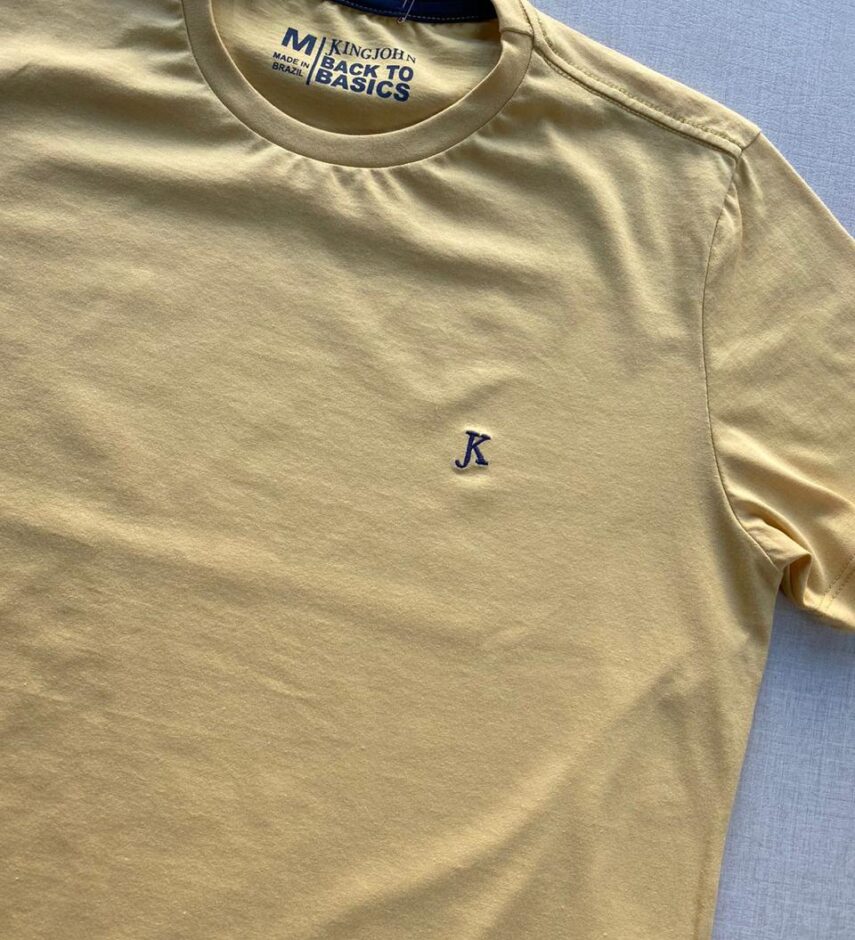 Camiseta Masculina Back To Basics Amarela - Fernanda Ramos Store