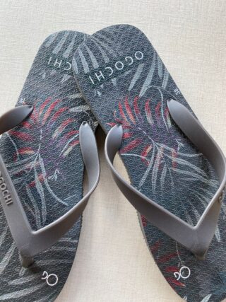 Chinelo Masculino Estampa em Folhas Cinza - Fernanda Ramos Store