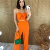 fernandaramosstore com br conjunto calca pantalona e cropped com bojo de alcinha laranja