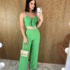 fernandaramosstore com br conjunto calca pantalona e cropped com bojo e amarracao verde