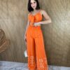 fernandaramosstore com br conjunto calca pantalona e cropped com bojo estampado laranja 1