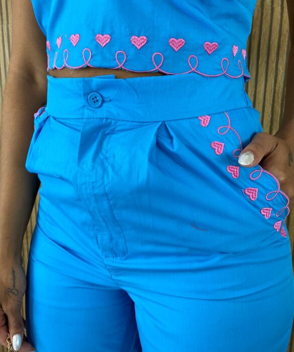 fernandaramosstore com br conjunto feminino cropped sem bojo e calca coracao azul 4