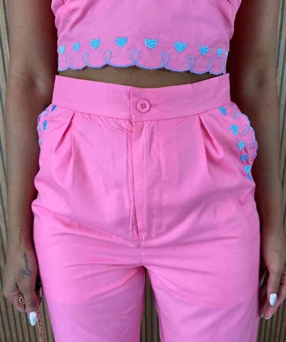 fernandaramosstore com br conjunto feminino cropped sem bojo e calca coracao rosa 2