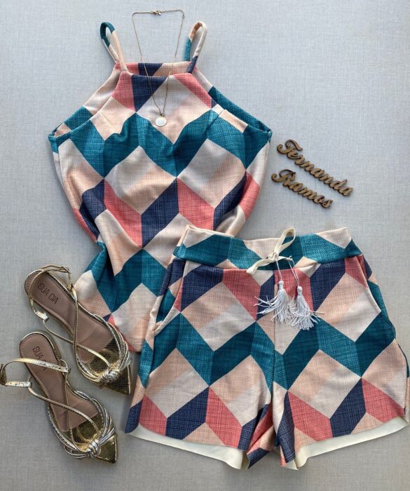 fernandaramosstore com br conjunto feminino short e regata com bojo estampado