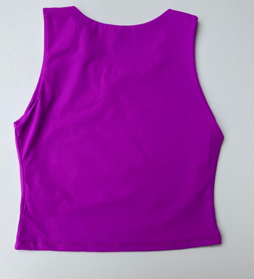 Cropped Feminino sem Bojo Básico Fúcsia - Fernanda Ramos Store