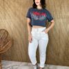 Cropped Feminino sem Bojo Rock You Cinza Escuro - Fernanda Ramos Store