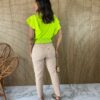 Cropped Feminino sem Bojo Transpassado com Lastex Verde Lima - Fernanda Ramos Store