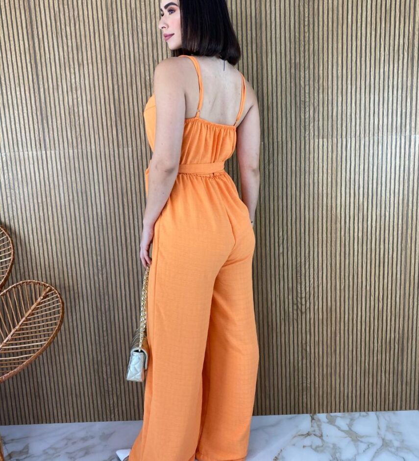 fernandaramosstore com br macacao feminino com bojo alca regulavel com amarracao laranja 1