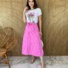 fernandaramosstore com br saia midi com amarracao jeans ziper do lado rosa