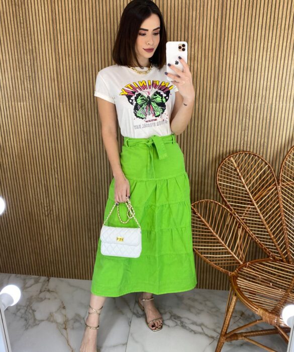 fernandaramosstore com br saia midi com amarracao jeans ziper do lado verde