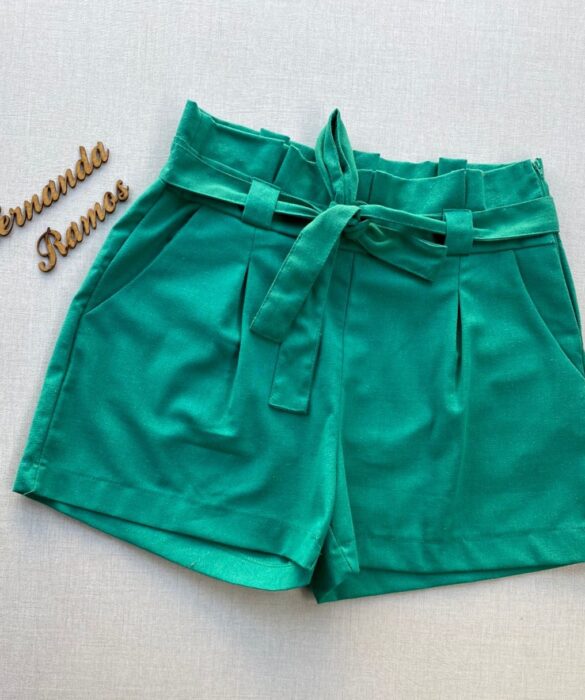 fernandaramosstore com br short feminino com bolsos e amarracao verde