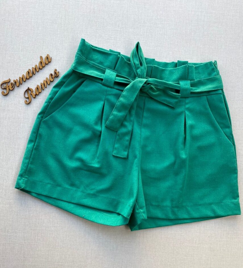 fernandaramosstore com br short feminino com bolsos e amarracao verde