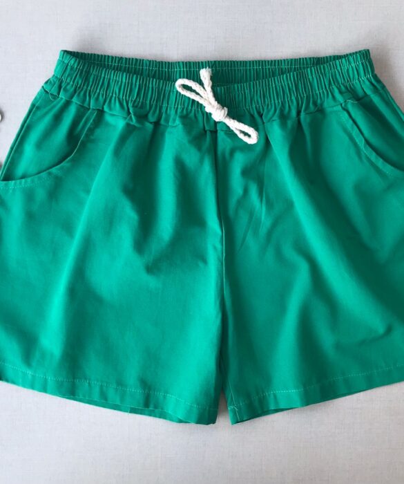 fernandaramosstore com br short feminino curto com folso frontal e amarracao verde