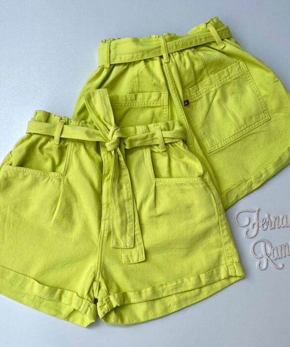 fernandaramosstore com br short jeans feminino clochard com cinto verde lima