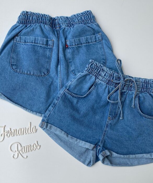 fernandaramosstore com br short jeans feminino clochard com elastico e amarracao