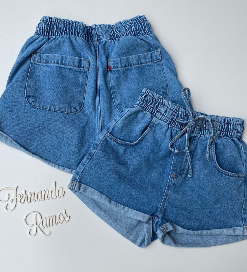 fernandaramosstore com br short jeans feminino clochard com elastico e amarracao