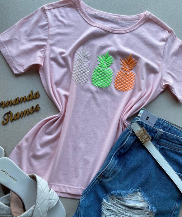 fernandaramosstore com br t shirt manga curta estampa abacaxi rosa bebe