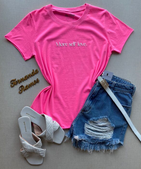 fernandaramosstore com br t shirt manga curta more self love pink fluor