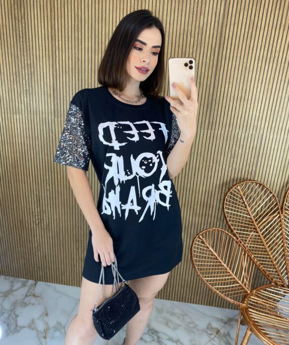 fernandaramosstore com br vestido camisetao preto manga em paete 1