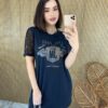 fernandaramosstore com br vestido camisetao preto manga em paete live fast preto