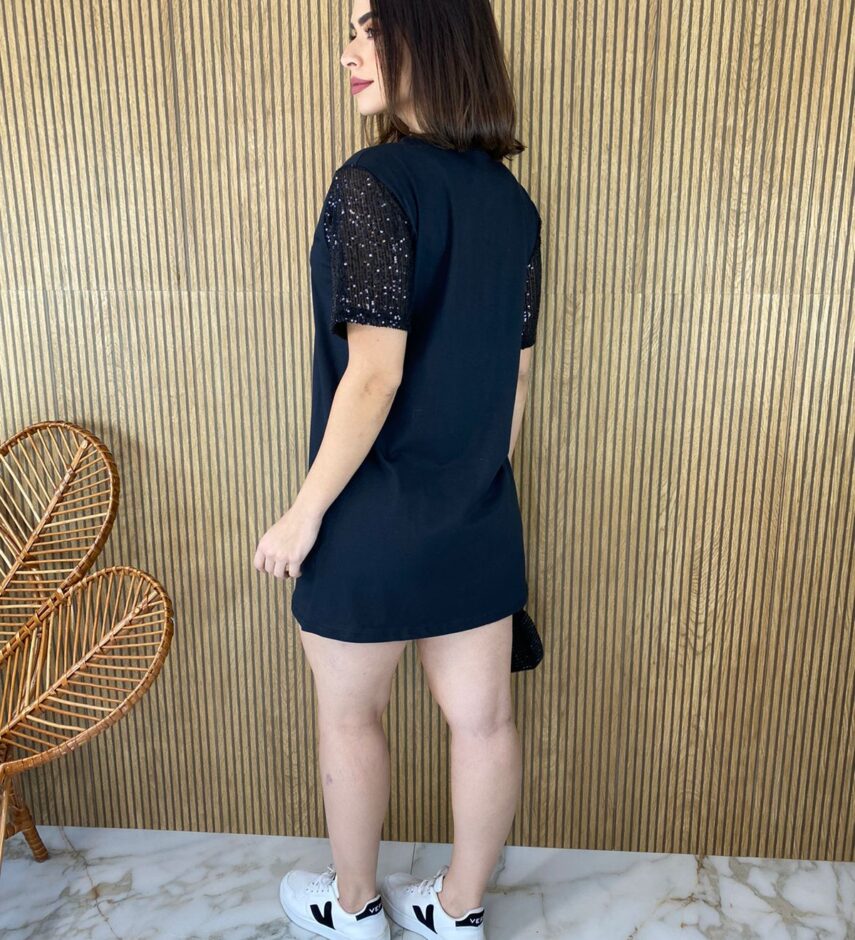 fernandaramosstore com br vestido camisetao preto manga em paete look for something 1