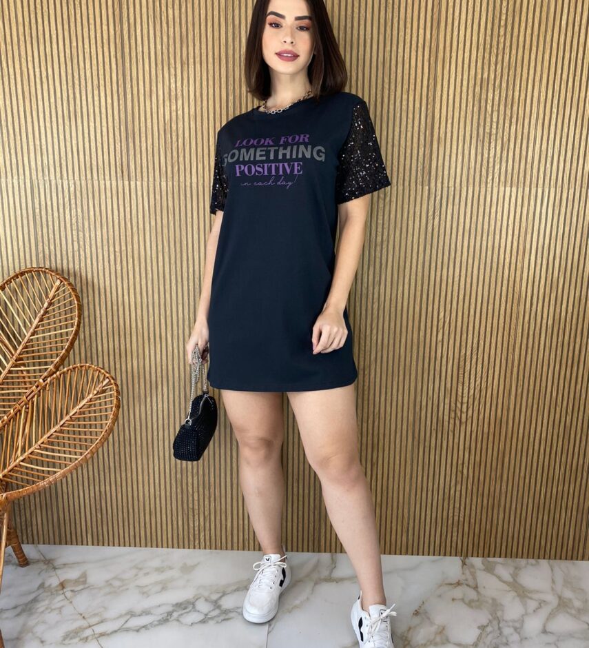 fernandaramosstore com br vestido camisetao preto manga em paete look for something 3