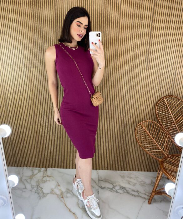 fernandaramosstore com br vestido canelado sem bojo alca grossa fucsia