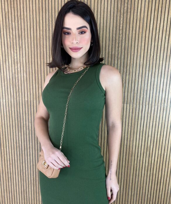 fernandaramosstore com br vestido canelado sem bojo alca grossa verde militar 3