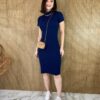 fernandaramosstore com br vestido canelado sem bojo manga curta gola azul marinho 2