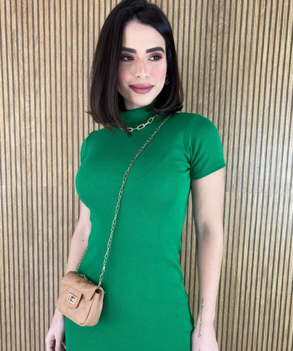 fernandaramosstore com br vestido canelado sem bojo manga curta gola verde 3