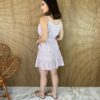 fernandaramosstore com br vestido curto estampa floral com fundo rose com amarracao