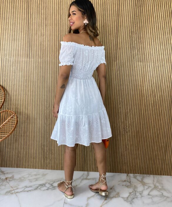 fernandaramosstore com br vestido curto laise com bojo branco ombro a ombro 4